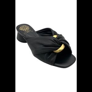 Vince Camuto Women's Liane Ornamented Slide Sandal Black - Wide